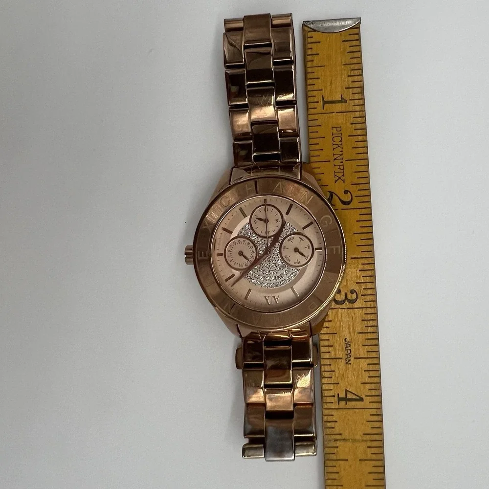 Armani Exchange AX5153 Rose Gold Crystal Dial Watch – New Battery‎ – Working